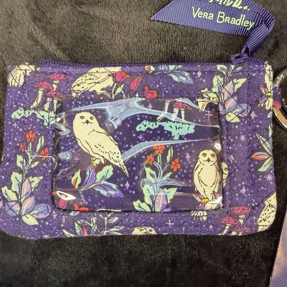 Vera Bradley Harry Potter Forbidden Forest Zip ID Case Keychain Coin Purse NEW